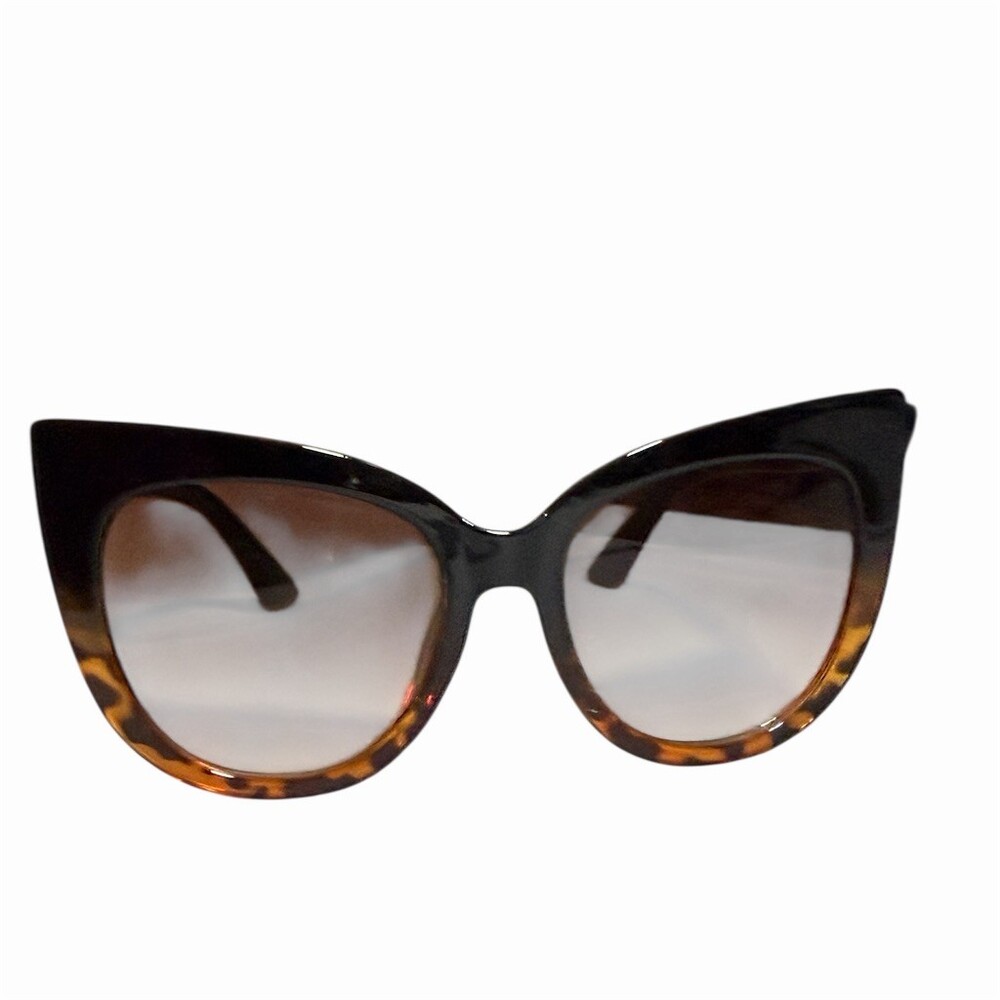 Cat Eye Sunglasses in Black Tortoise Brown Gradient Retro